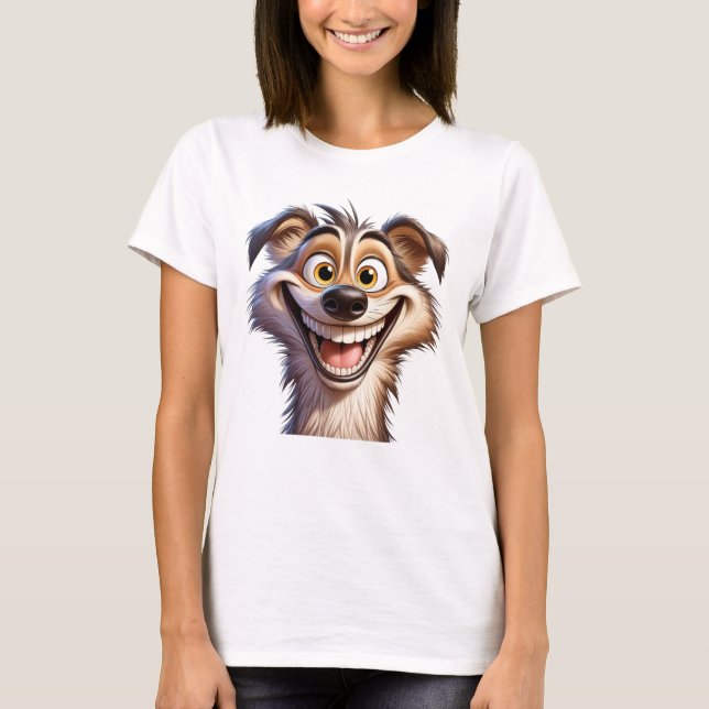 Funny Dog Selfie T-Shirt (Front)