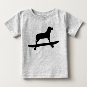 Funny Dog Skateboard Shirt for Babies