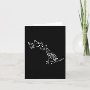 Funny Dog Skeleton Hand Boop Halloween Puppy Dog L Card