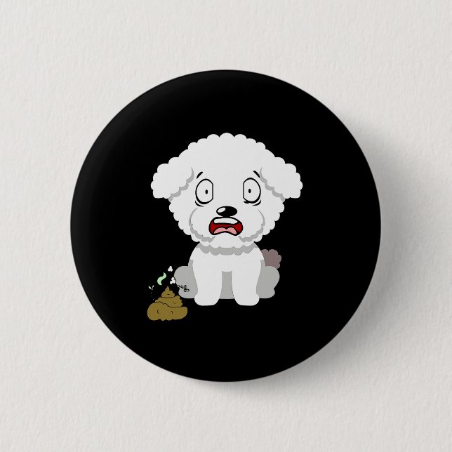 Funny Dog Smells Stinky O O  6 Cm Round Badge (Front)