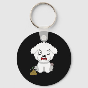 Funny Dog Smells Stinky O O  Key Ring