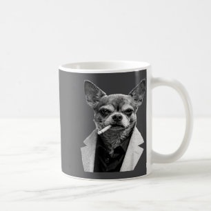 Funny Dog Smoking Cigarette Chihuahua Meme Humor L Coffee Mug