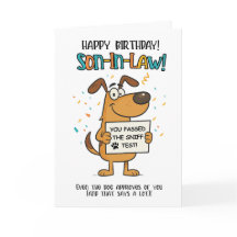 Funny Dog Son-in-Law Card – Sniff Test Humour