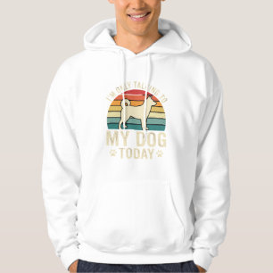 Funny Dog Talking Retro Sunset Hoodie