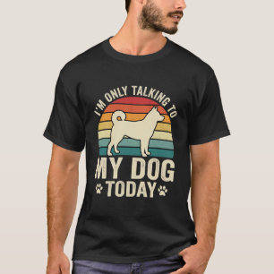 Funny Dog Talking Retro Sunset T-Shirt