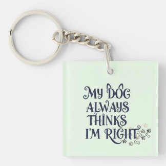Funny Dog Text Key Ring