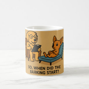Funny Dog Therapist Cartoon  Coffee Mug