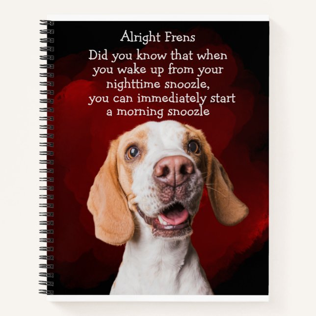 Funny dog thought notebook (Front)
