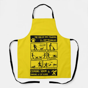 Funny Dog Training Instruction Manual Apron