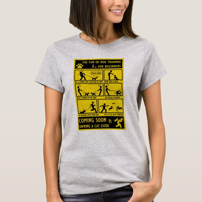 Funny Dog Training Instruction Manual T-Shirt (Front)