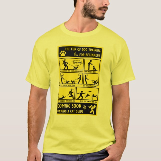 Funny Dog Training Instruction Manual T-Shirt (Front)