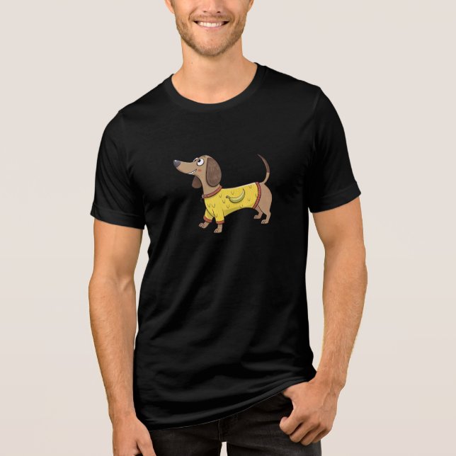 Funny dog  Tri-Blend shirt (Front)