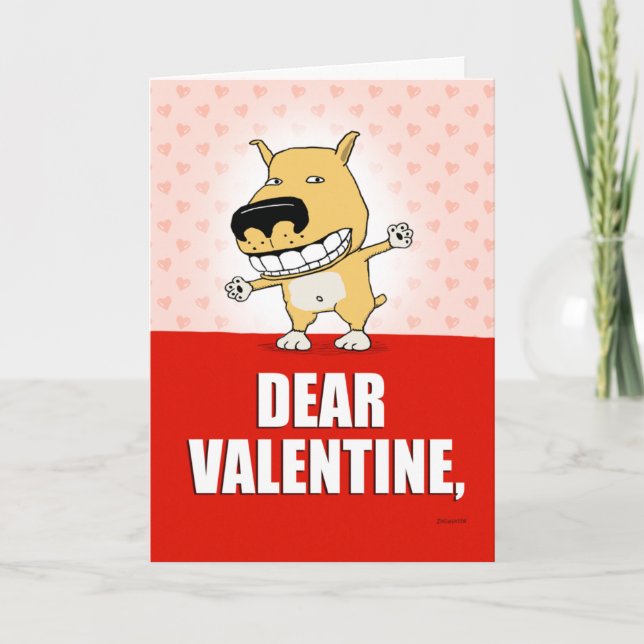Funny Dog Valentine's Day Card (Front)