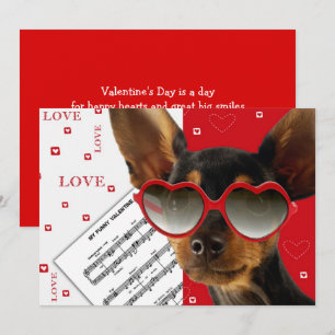 Funny Dog Valentine's Day Flat Card