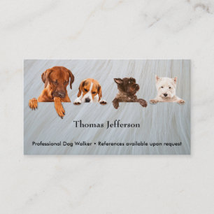 Funny Dog walker Business Card