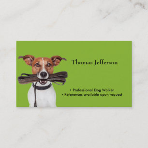 Funny Dog walker Business Card