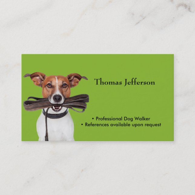 Funny Dog walker  Business Card (Front)