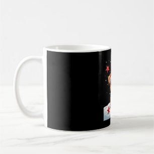 Funny Dog with Christmas Stars for Festive Season Coffee Mug