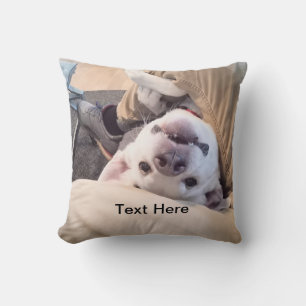 Funny Dog Won't Be Ignored Comical Photo Cushion