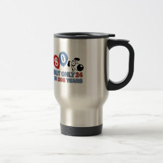 Funny dog years 80 year old designs travel mug