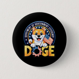 Funny Doge Crypto Meme Department Of Government Ef 6 Cm Round Badge