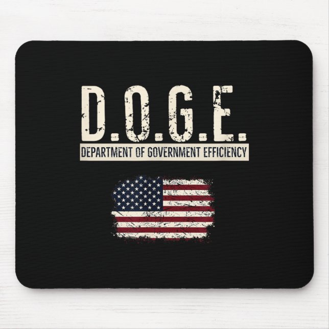 Funny Doge Department Of Government Efficiency Mouse Mat (Front)