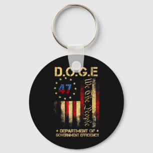 Funny Doge Department Of Government Efficiency Tee Key Ring