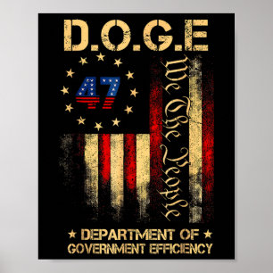 Funny Doge Department Of Government Efficiency Tee Poster