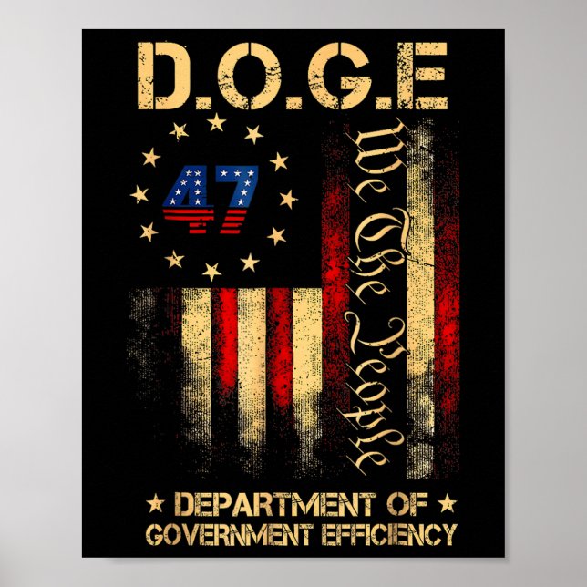 Funny Doge Department Of Government Efficiency Tee Poster (Front)