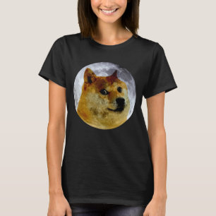 Funny Dogecoin Moon Doge Hodl To the Moon Funny T-Shirt