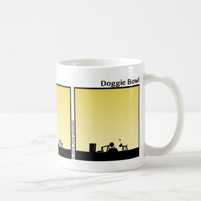 Funny Doggie Bowl Stickman Mug - 102 (Right)