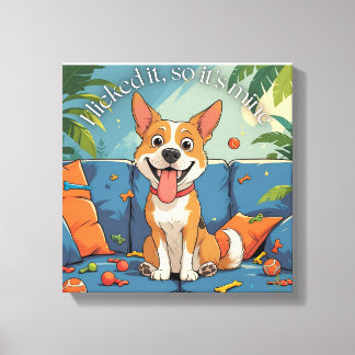 funny doggy canvas print
