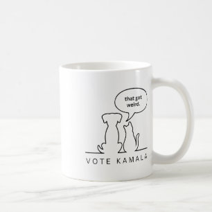 Funny Dogs And Cats That Got Weird Vote Kamala Coffee Mug