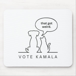 Funny Dogs And Cats That Got Weird Vote Kamala Mouse Mat