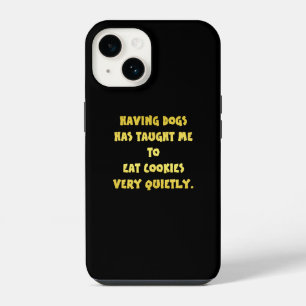 Funny Dogs and Cookies Joke iPhone 14 Case
