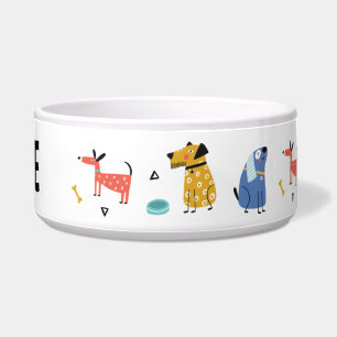 Funny Dogs Bowl with Name