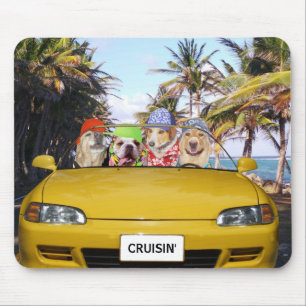 Funny Dogs Cruisin' Mouse Mat