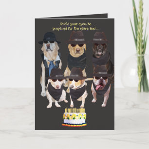 Funny Dogs Fire Hazard Birthday Card