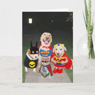 Funny Dogs Halloween Card