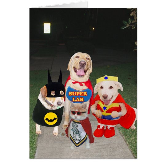 Funny Dogs Halloween Card