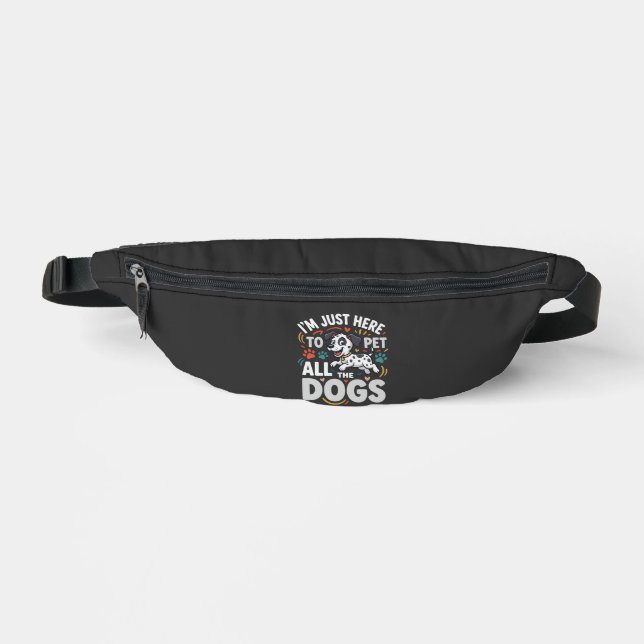 Funny Dogs Pet Lover Vector Bum Bags (Front)
