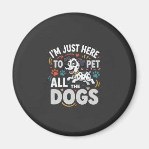 Funny Dogs Pet Lover Vector Magnet