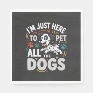 Funny Dogs Pet Lover Vector Napkin