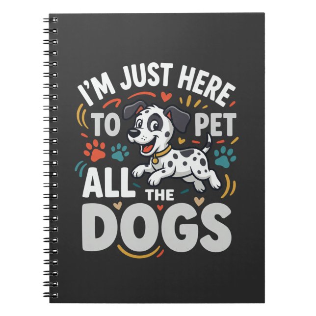 Funny Dogs Pet Lover Vector Notebook (Front)