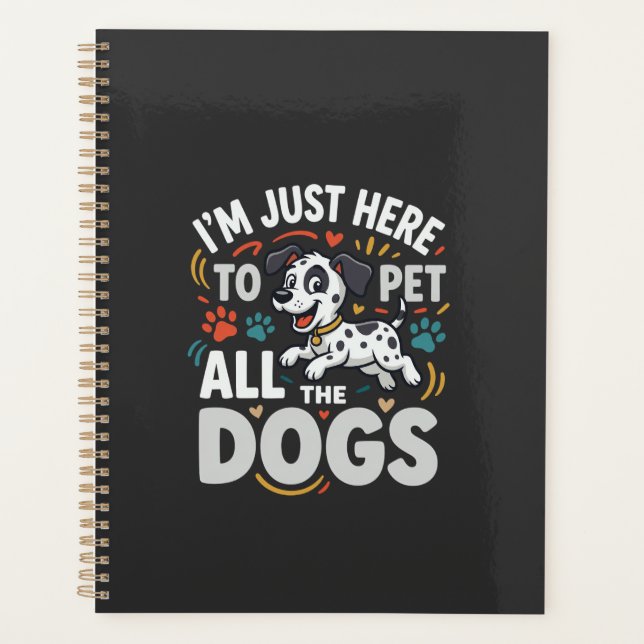 Funny Dogs Pet Lover Vector Planner (Front)
