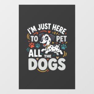 Funny Dogs Pet Lover Vector Window Cling