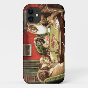 Funny Dogs Playing Poker Iphone Cover Case