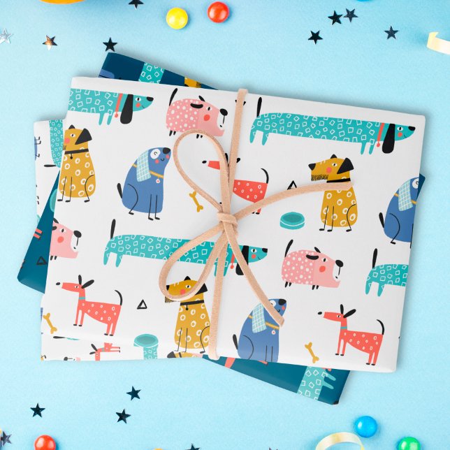 Funny Dogs Wrapping Paper Sheet (Creator Uploaded)
