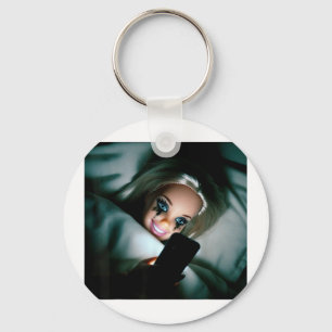 Funny Doll Crying Face Meme Scrolling Sarcastic Hu Key Ring