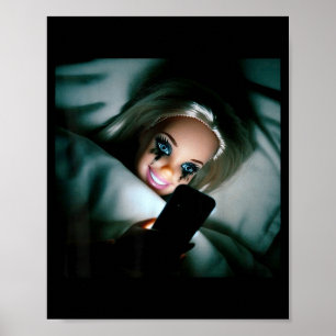 Funny Doll Crying Face Meme Scrolling Sarcastic Hu Poster